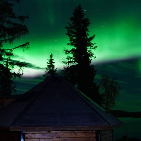 Northernlight cabin with reindeers Kiruna Exterior foto